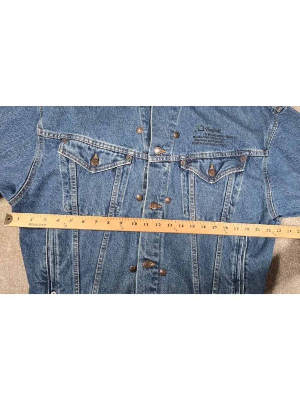 Vintage iD Wear Blue Jean Denim Southwestern Liner Jacket Coat Canada Made Men M